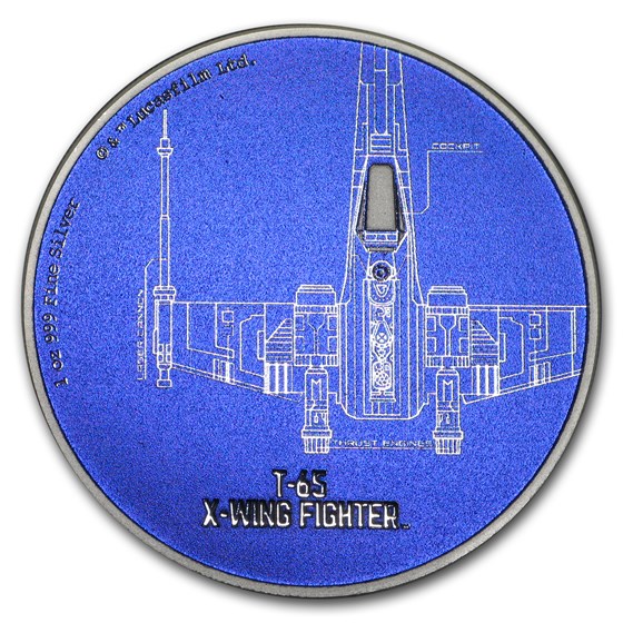 2017 Niue 1 oz Silver $2 Star Wars Ships: T-65 X-Wing Fighter 2017 Niue 1 oz Silver $2 Star Wars Ships: T-65 X-Wing Fighter